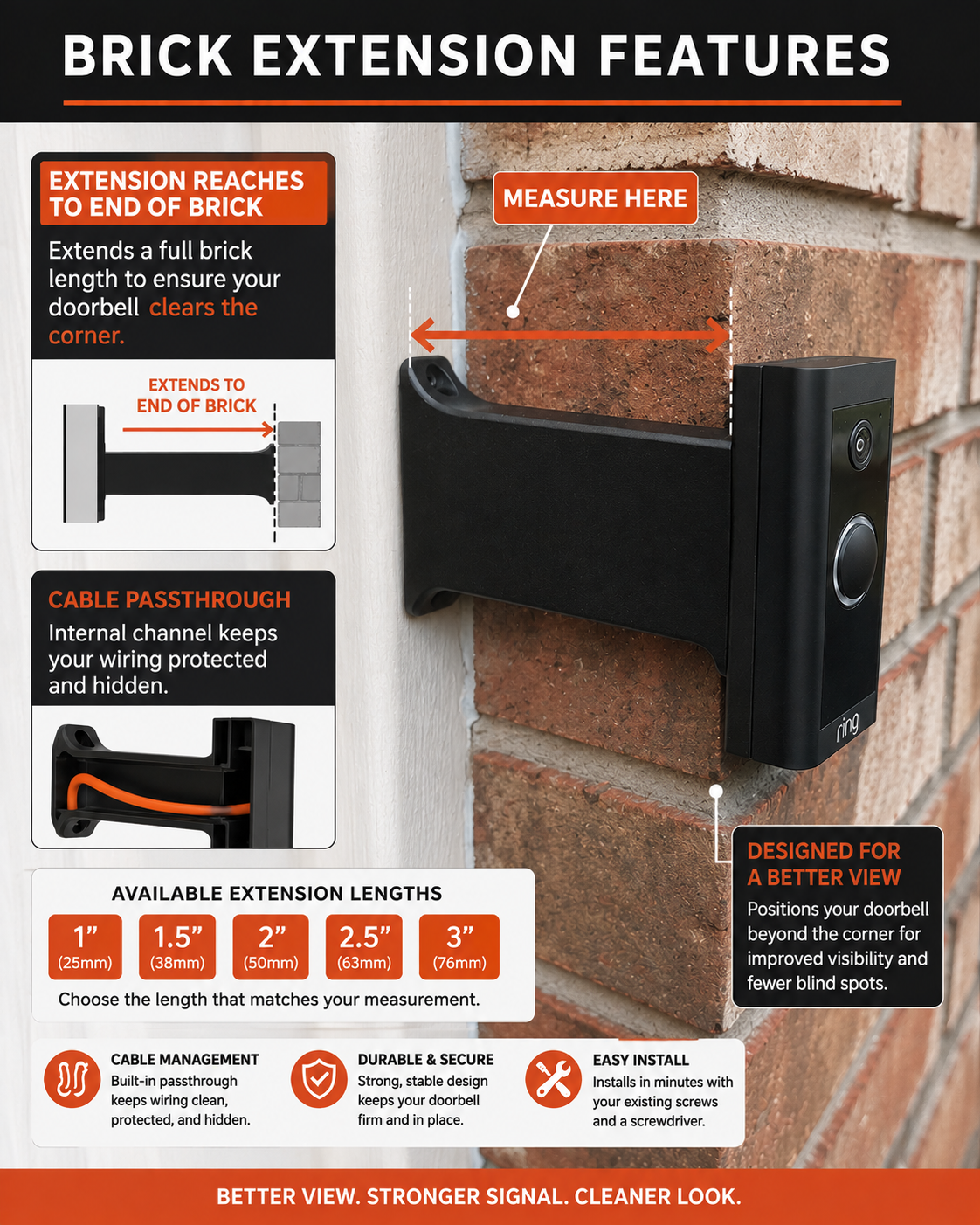 Ring Doorbell Brick Extension Mount photo 2
